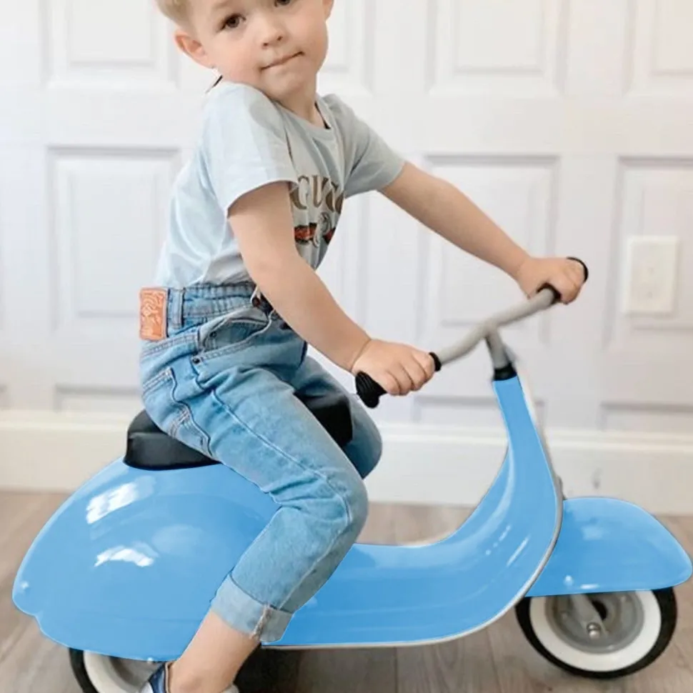 Ambosstoys Primo Classic Sky Blue Ride-On (Leather Seat)