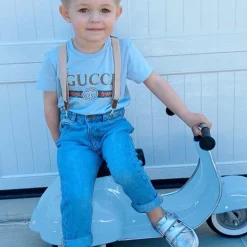 Ambosstoys Primo Classic Sky Blue Ride-On (Leather Seat)