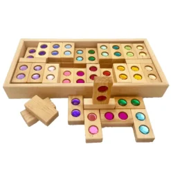 Bauspiel Colour Street Wooden Blocks 45 Pieces