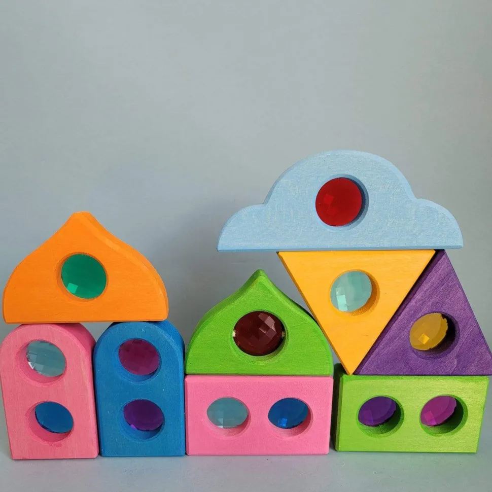 Bauspiel Fairy Windows Coloured 12 Pieces