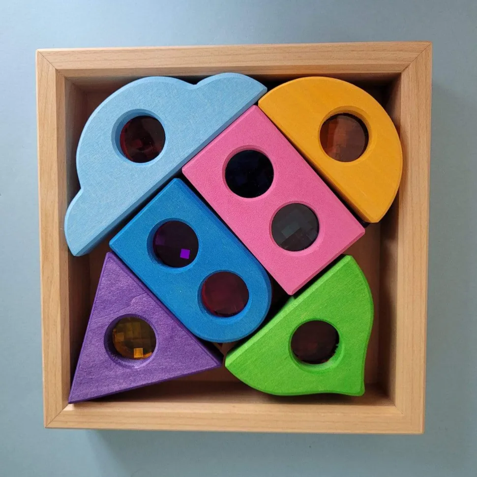 Bauspiel Fairy Windows Coloured 12 Pieces