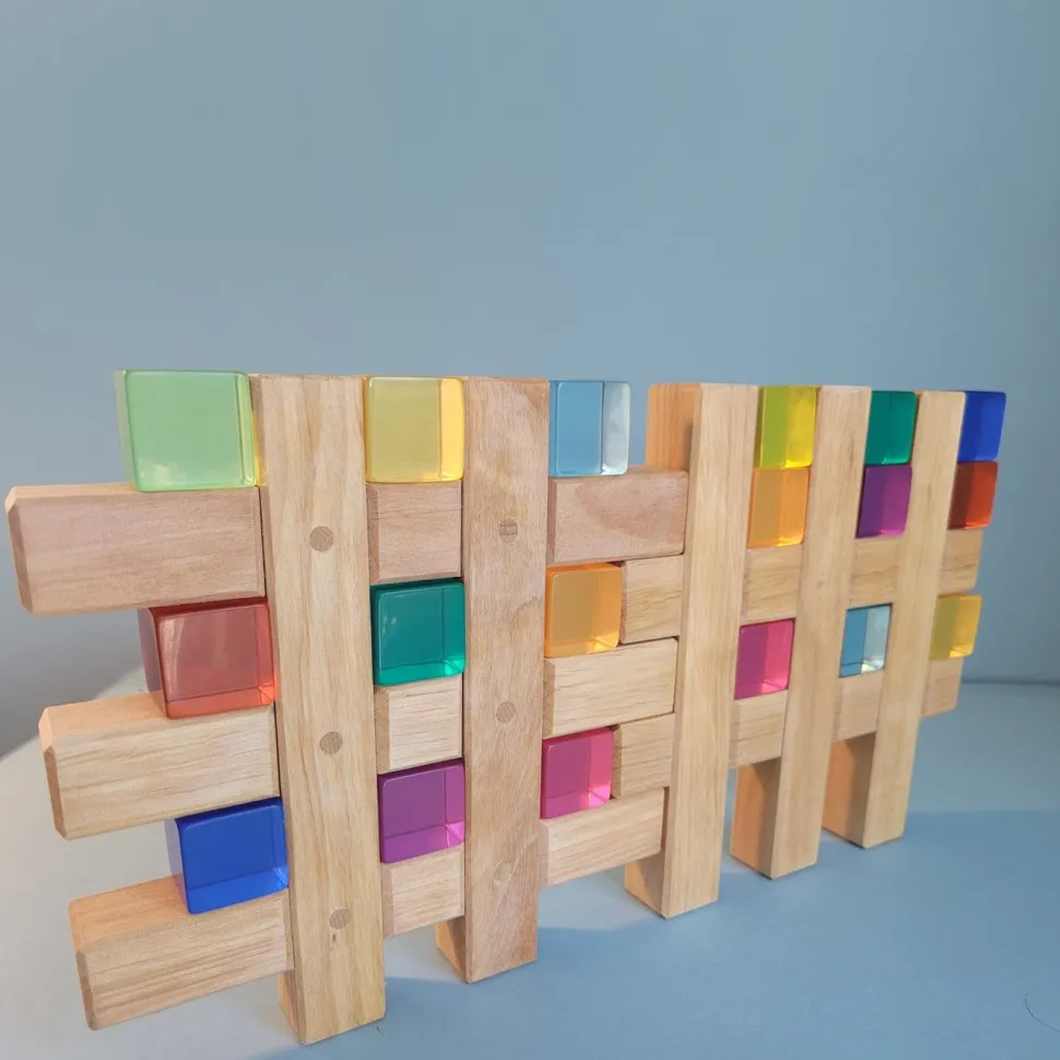 Bauspiel Grid Natural 12 Blocks