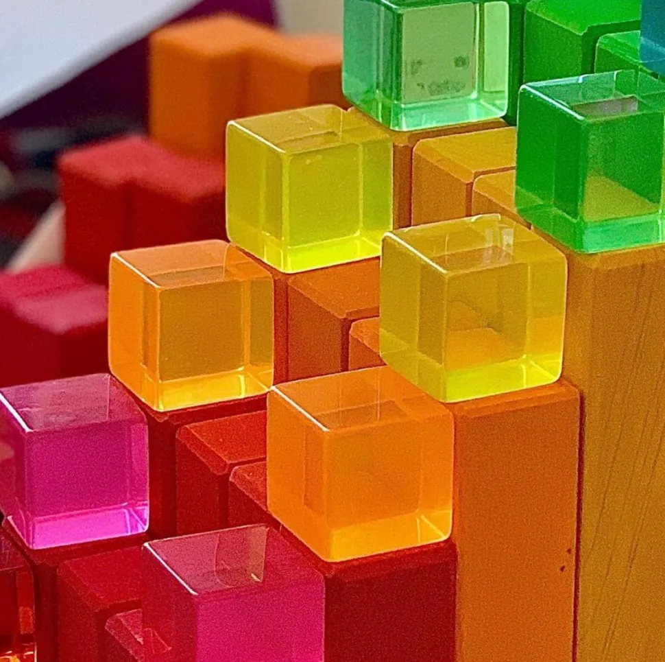 Bauspiel Lucite Cubes 100 Piece Set