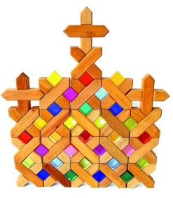 Bauspiel X-Shapes Natural 48 Pieces