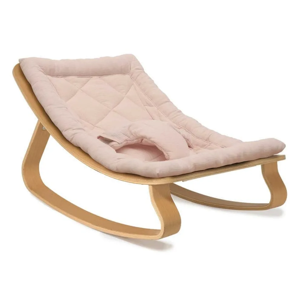 Charlie Crane Levo Baby Rocker in Beech With Nude Cushion