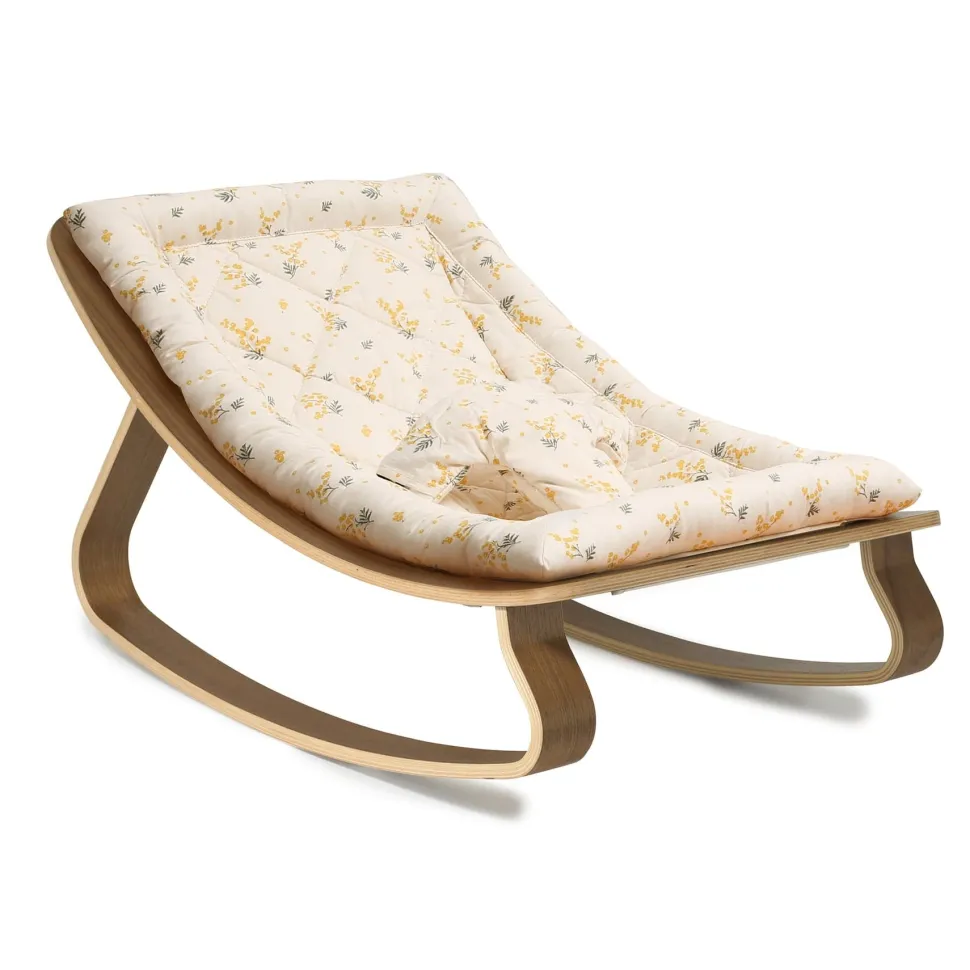 Charlie Crane Levo Baby Rocker in Walnut - Mimosa