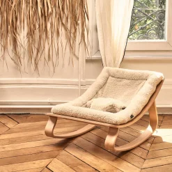Charlie Crane Levo Baby Rocker in Beech - Fur Milk