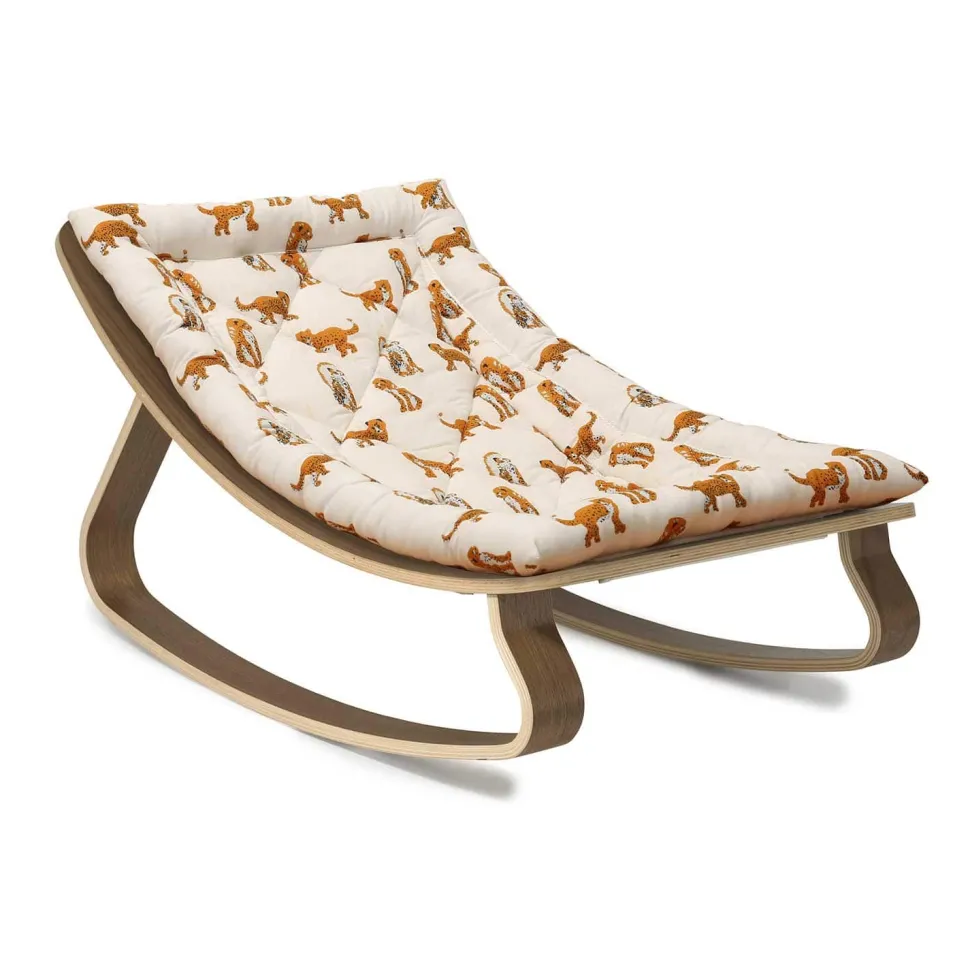 Charlie Crane Levo Baby Rocker in Walnut - Jaguar