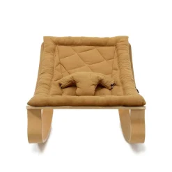 Charlie Crane Levo Baby Rocker in Beech With Camel Cushion
