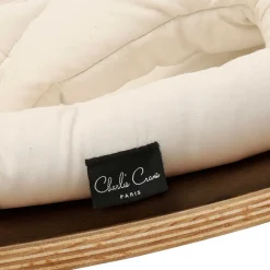 Charlie Crane Levo Baby Rocker in Walnut With Organic White Cushion