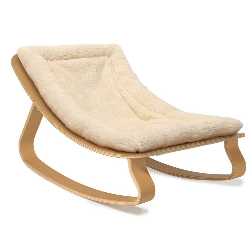 Charlie Crane Levo Baby Rocker in Beech - Fur Milk