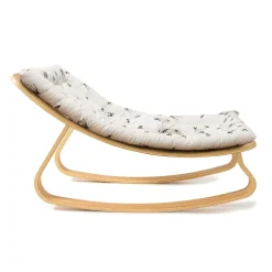 Charlie Crane Levo Baby Rocker in Beech With Fawn Cushion