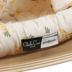 Charlie Crane Levo Baby Rocker in Beech With Mimosa Cushion
