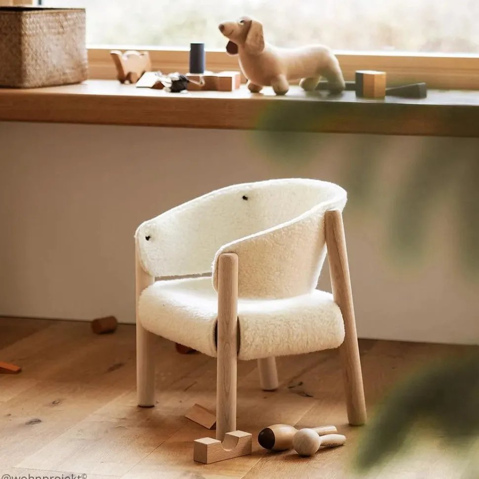 Charlie Crane Saba Children's Chair - White Fur