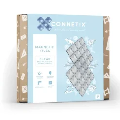 Connetix Tiles 2 Piece Base Plate Pack Clear