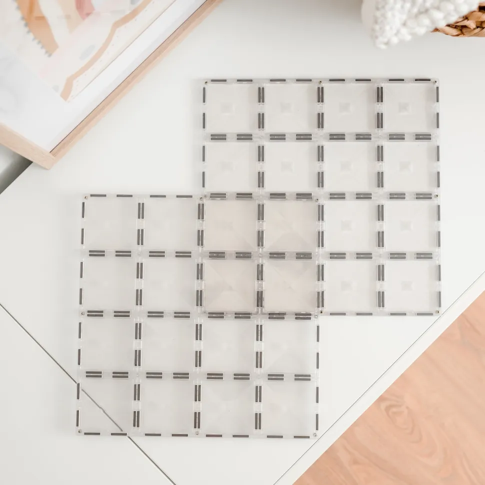 Connetix Tiles 2 Piece Base Plate Pack Clear
