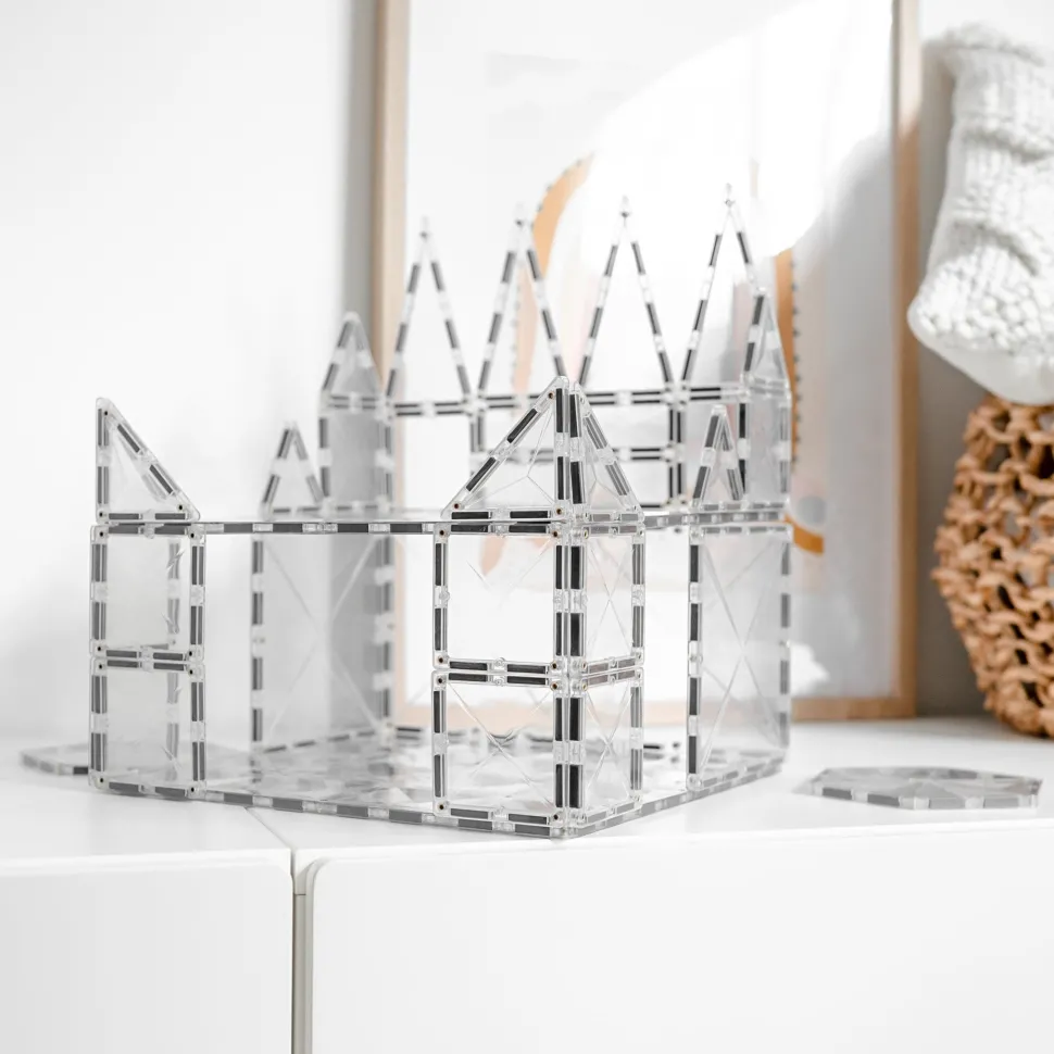 Connetix Tiles 2 Piece Base Plate Pack Clear
