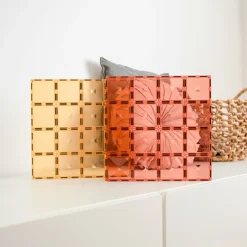 Connetix Tiles 2 Piece Base Plate Pack Lemon & Peach