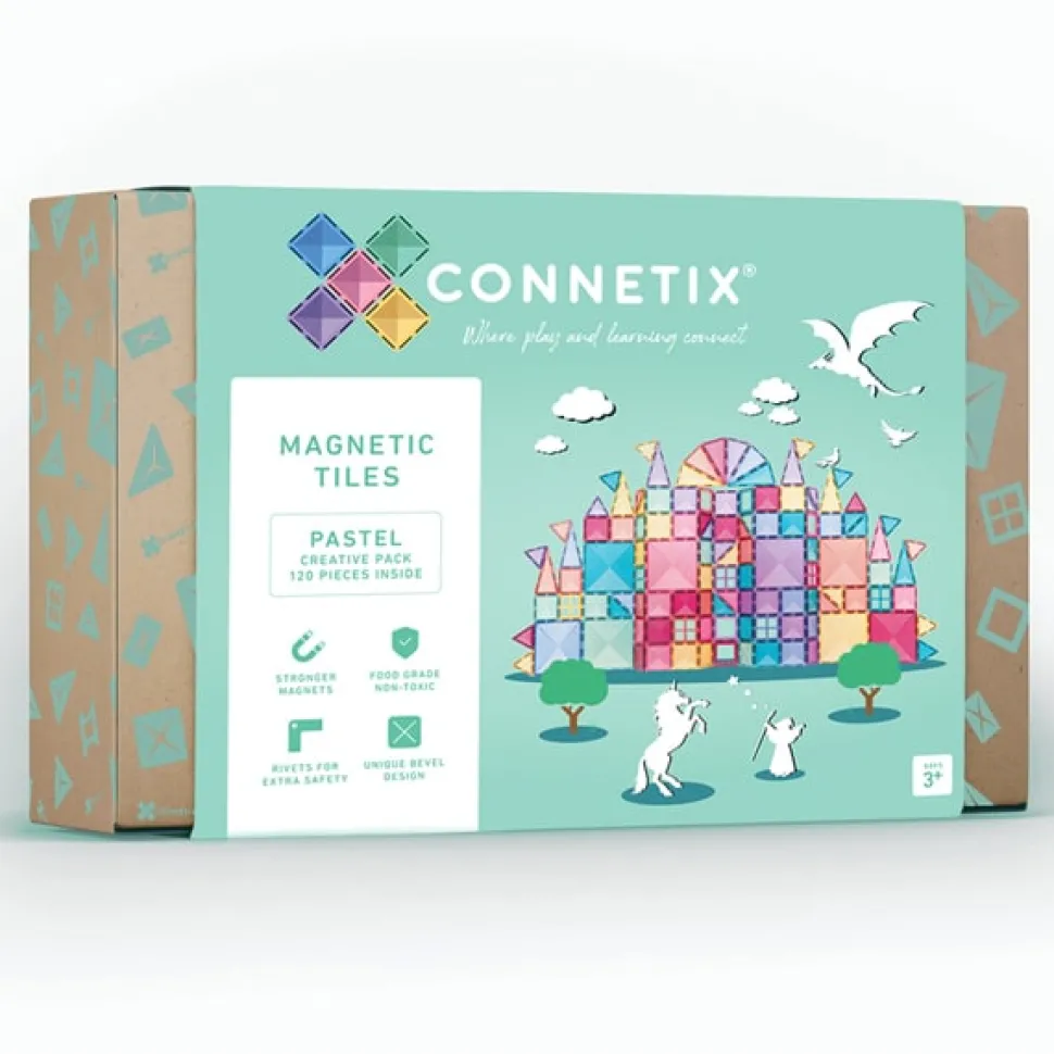 Connetix Tiles 122 Piece Pastel Creative Car Bundle