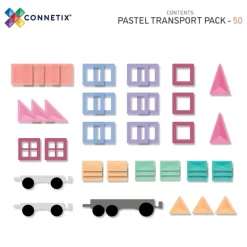Connetix Tiles 50 Piece Pastel Transport Pack