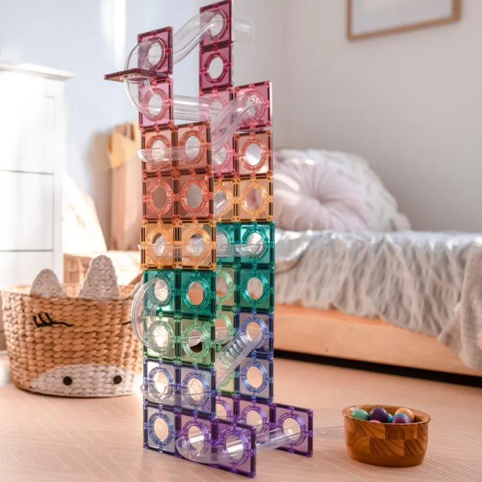 Connetix Tiles 106 Piece Pastel Ball Run Pack
