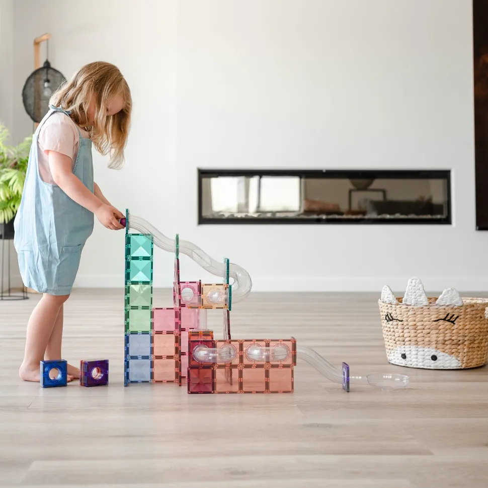 Connetix Tiles 80 Piece Pastel Ball Run Expansion Pack