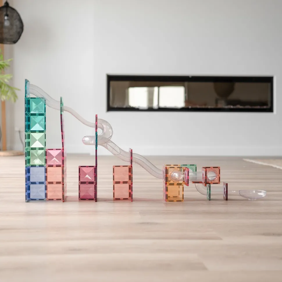 Connetix Tiles 80 Piece Pastel Ball Run Expansion Pack