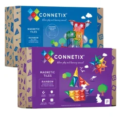 Connetix Tiles 126 Piece Starter Rainbow Ball Run Bundle