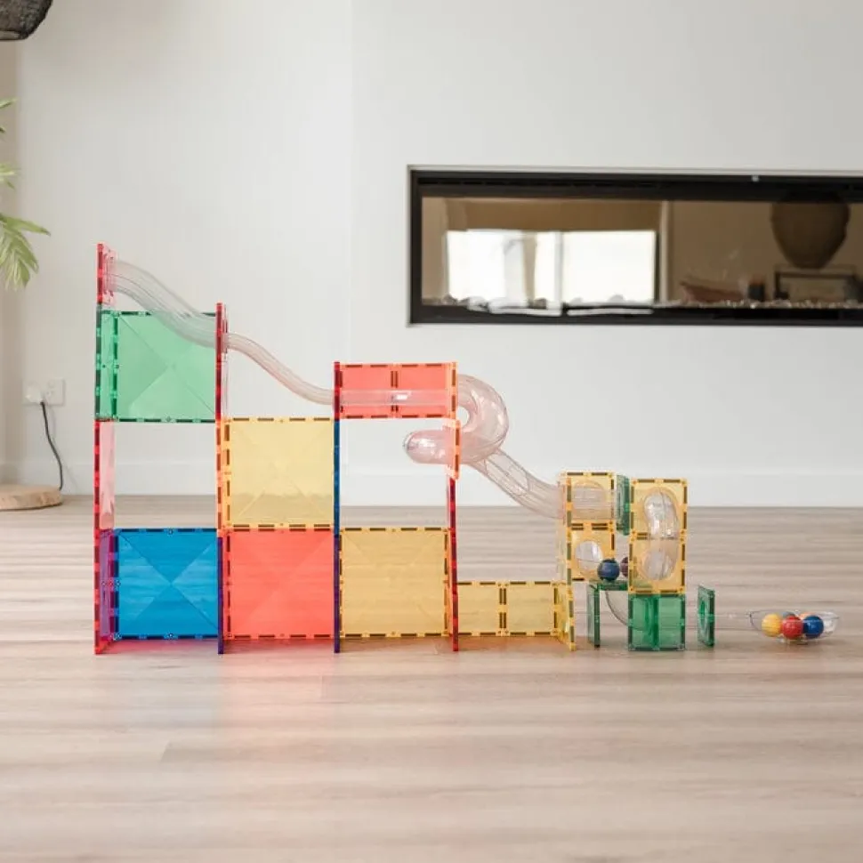 Connetix Tiles 126 Piece Starter Rainbow Ball Run Bundle