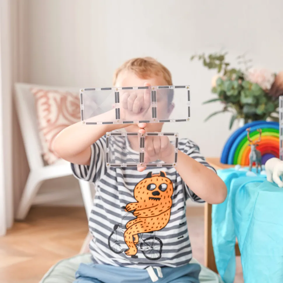 Connetix Tiles Clear Rectangle Pack 12 Piece