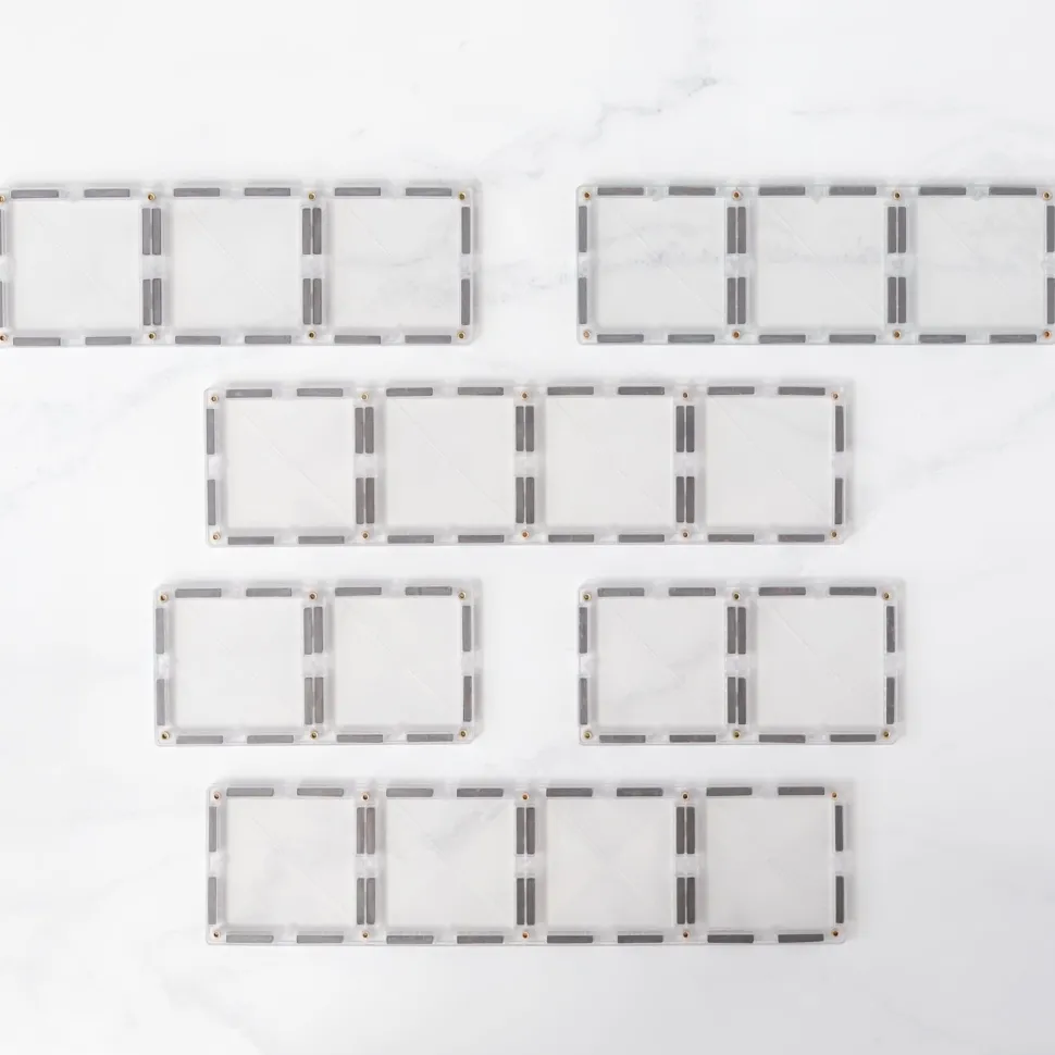 Connetix Tiles Clear Rectangle Pack 12 Piece