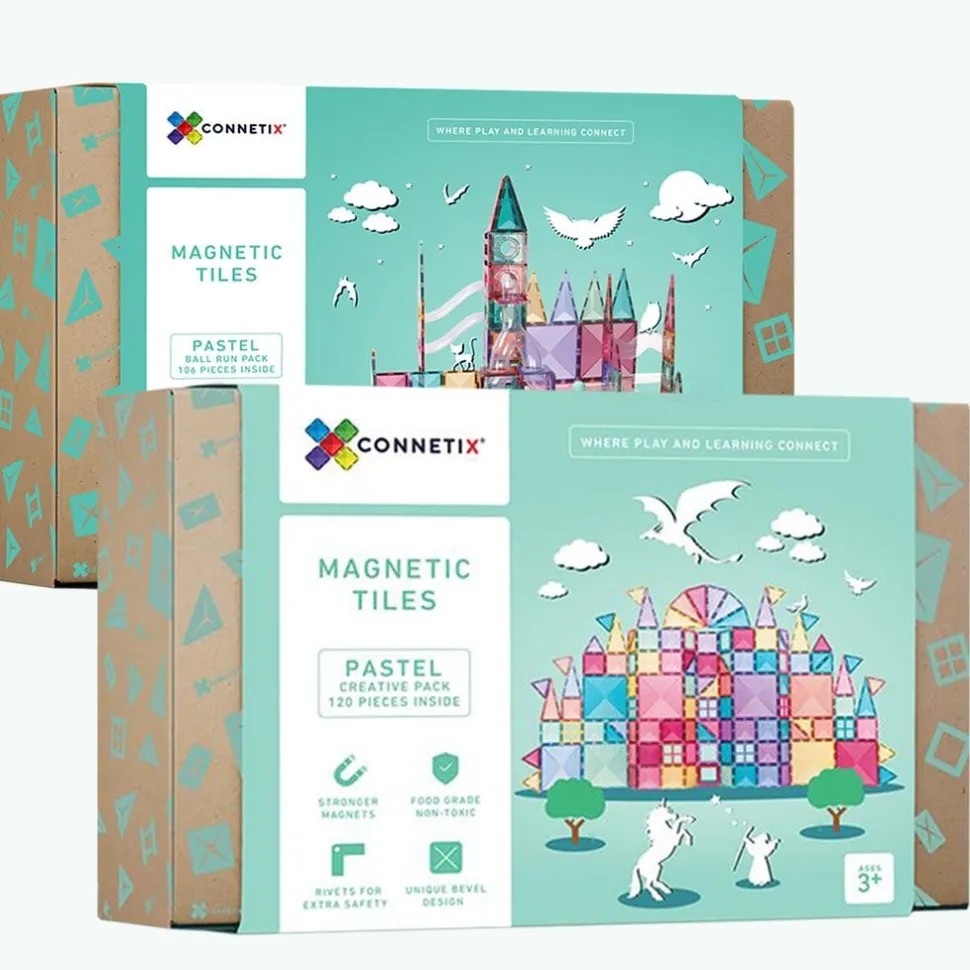 Connetix Tiles Pastel Ball Run Creative Bundle