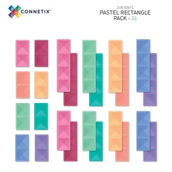 Connetix Tiles Pastel Rectangle Pack 24 Piece