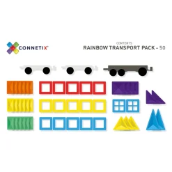 Connetix Tiles Rainbow 50 Piece Transport Pack