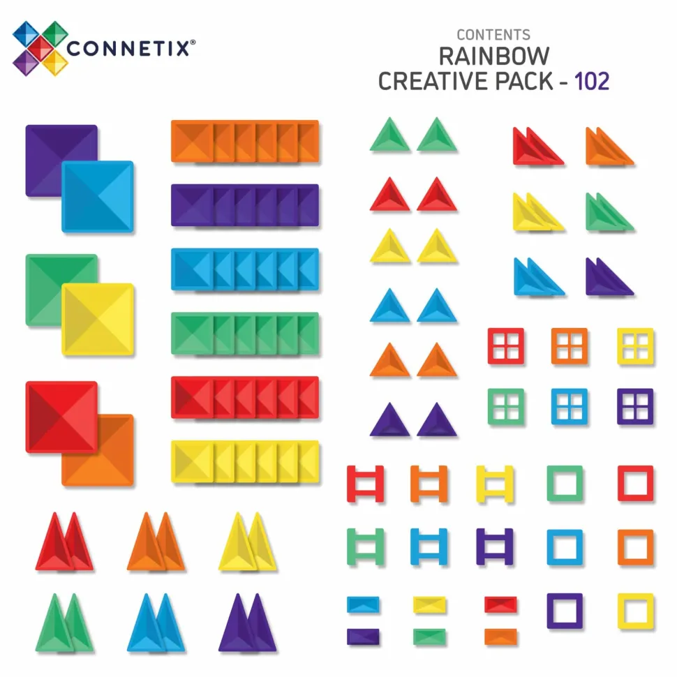 Connetix Tiles Rainbow Creative Pack 102 Piece