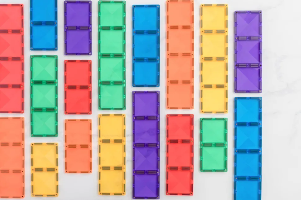 Connetix Tiles Rainbow Rectangle Pack 18 Piece