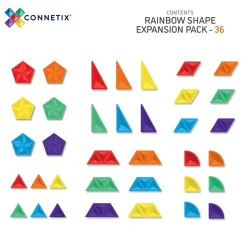 Connetix Tiles Rainbow Shape Expansion Pack 36 Piece