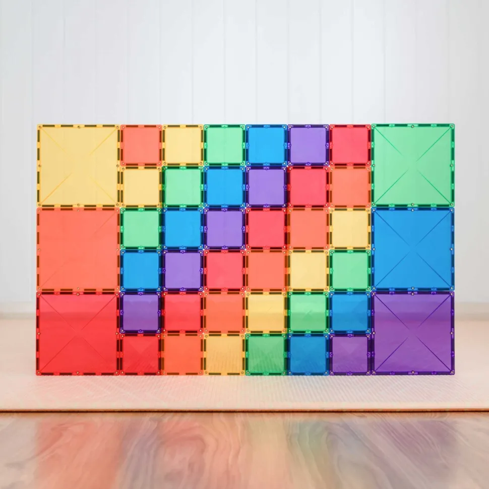 Connetix Tiles Rainbow Square Pack 42 Piece