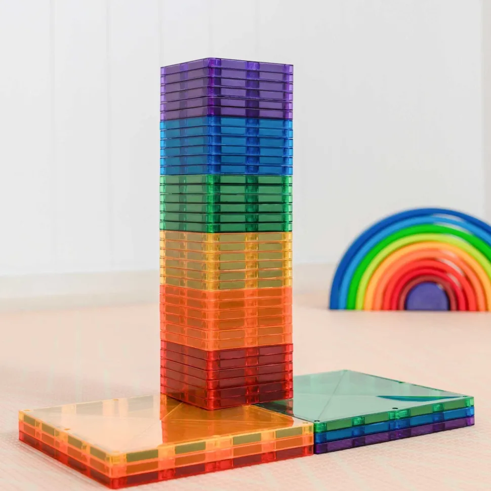 Connetix Tiles Rainbow Square Pack 42 Piece