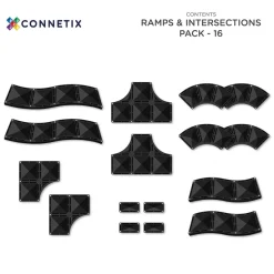 Connetix Tiles Roads Ramps and Intersections Pack 16 Piece