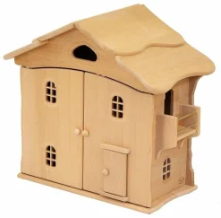 Drewart Doll House with Doors Natural Roof