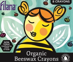 Filana Organic Beeswax Crayons, 8 Rainbow Sticks