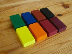 Filana Organic Beeswax Crayons, 8 Standard Blocks with Brown/Black