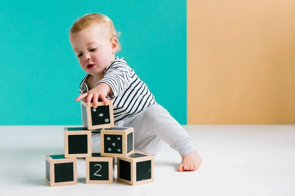 Freckled Frog Fun with Chalk! Wooden Cubes
