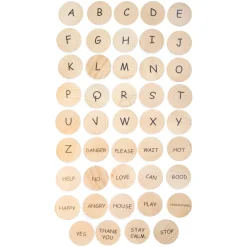 Freckled Frog Sign Language Wooden Disks