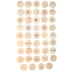 Freckled Frog Sign Language Wooden Disks