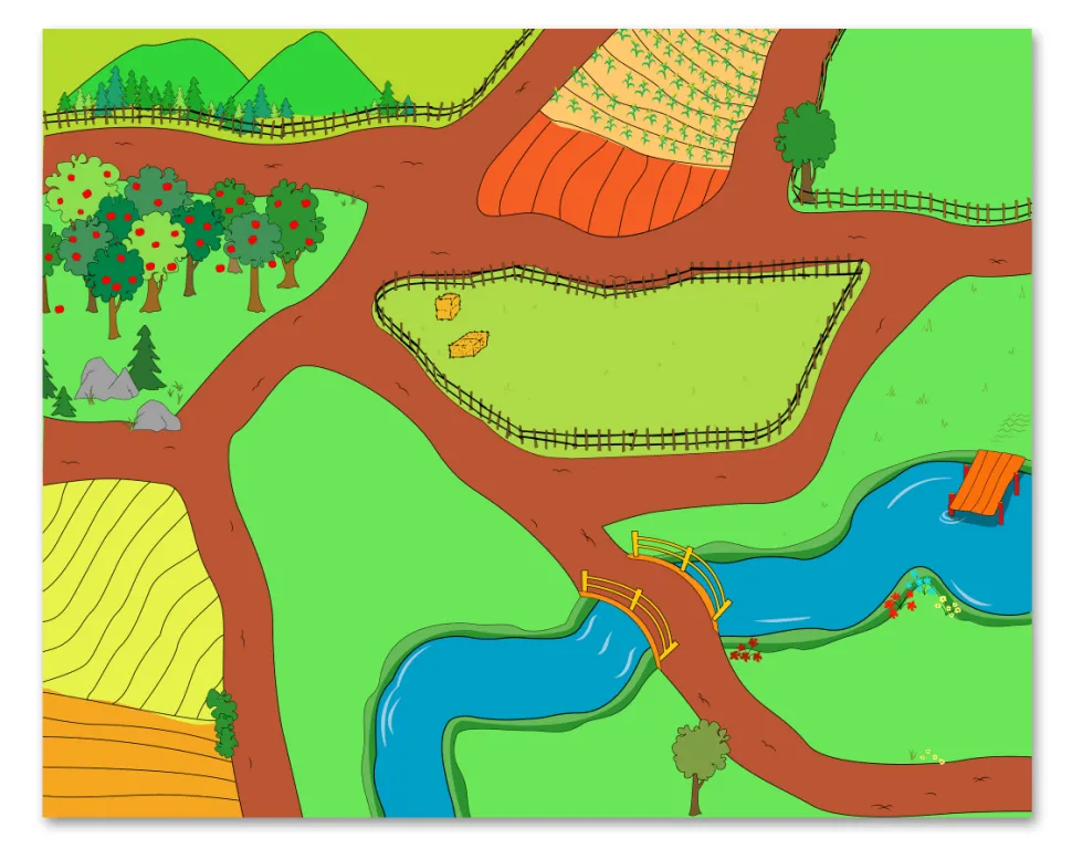 Freckled Frog The Farm Playmat