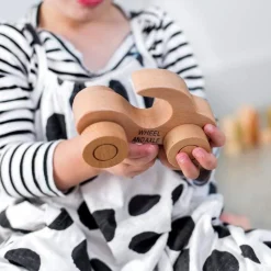 Freckled Frog Wooden Car with handle