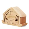 Gluckskafer Wooden Blocks - All-in house, natural 17 pcs