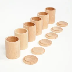 Grapat 6 Natural Cups With Cover